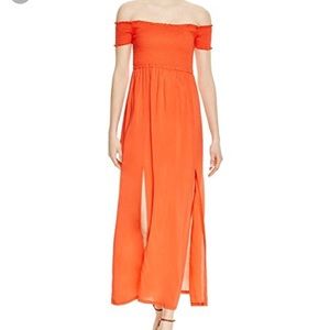 Minkpink smocked maxi dress off the shoulder
